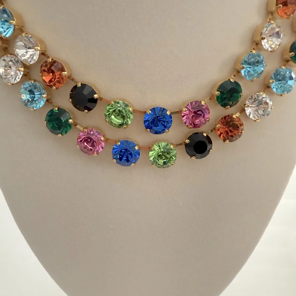 SWAROVSKI - Multicolor Crystal - Multi strand Necklace - Picture 3 of 10